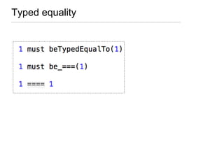 Typed equality
 
