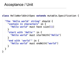 Acceptance / Unit
 