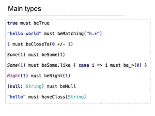 Main types
 