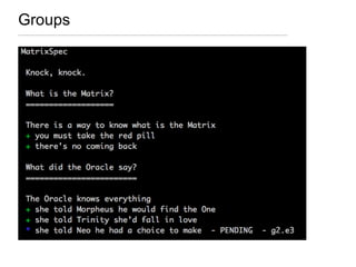 Groups
 