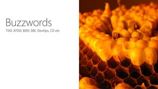TDD, ATDD, BDD, SBE, DevOps, CD etc.
 