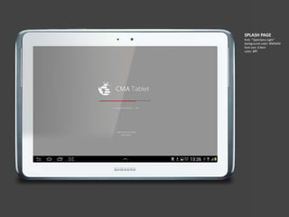 SPLASH PAGE
font: "OpenSans-Light“
background-color: #949494
font-size: 0.9em
color: #fff
 