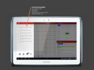 LISTA NOTIFICAÇÕES
Font: “OpenSans-Light”
Height: 60px;
Font-size: 1em
Hora: font-size: 0.8em color: #727272
Padding da imagem: 15px
 