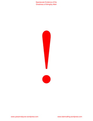 Spectacular Evidence of the
                             Greatness of Almighty Allah




www.yassarnalquran.wordpress.com                           www.islamcalling.wordpress.com
 