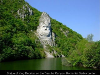 Statue of King Decebal on the Danube Canyon, Romania/ Serbia border

 