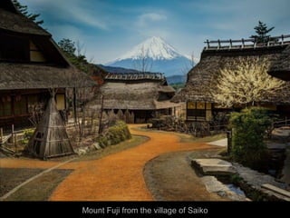 Mount Fuji from the village of Saiko

 