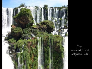 The
Waterfall Island
at Iguazu Falls
 