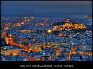 View from Mount Lycabettus , Athens , Greece
 