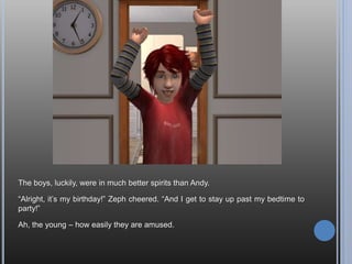 “We have two bolts.”
I don’t think there was any doubt of that, Andy. You have two bolts for everybody.
Quiet.
Gretchen: Don’t you wanna see if you have to bolts for me, Andy? …Andy?
 