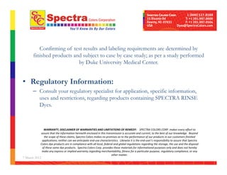 Spectra Rinse General Information Presentation | PDF