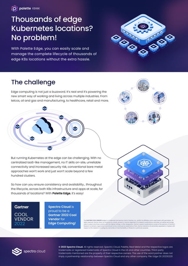 Spectro Cloud Palette Edge datasheet PDF Cloud Computing