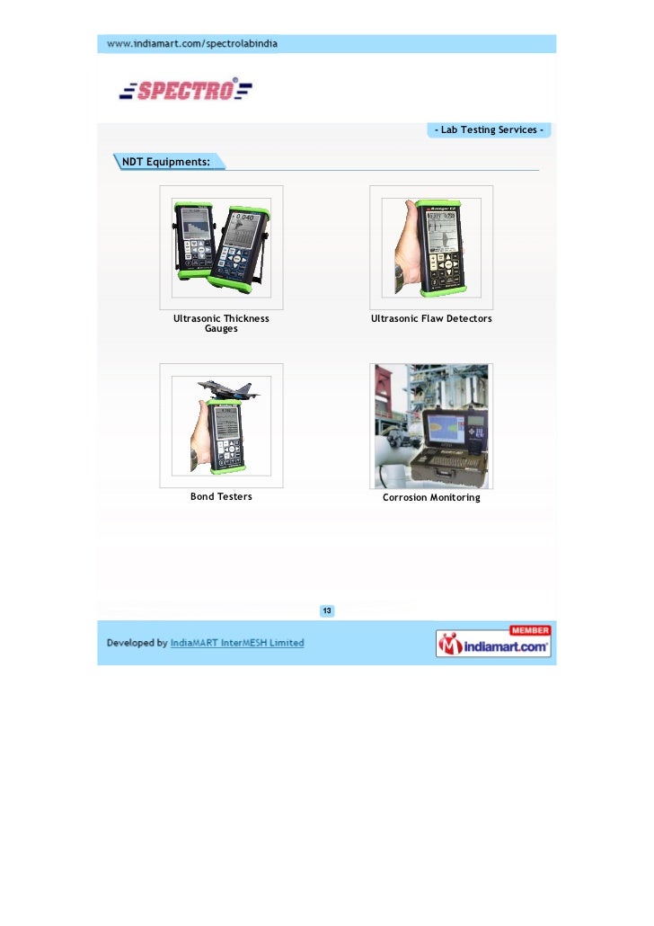 Spectro Analytical Labs Limited, New Delhi, Lab Testing Services