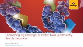 Overcoming key challenges of Protein Mass Spectrometry
Sample preparation
Mourad Ferhat, Ph.D
mourad.ferhat@promega.com
 
