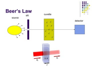 Beer’s Law
source

slit

cuvette
detector

 