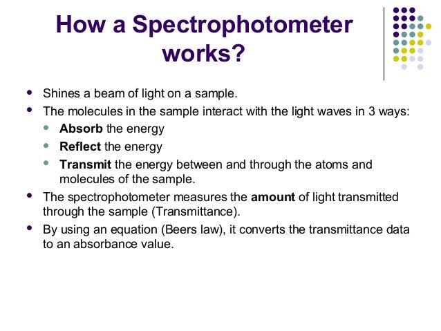 spectrophoto meter spectrophotometer how it works