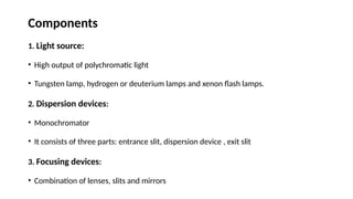 SPECTROPHOTOMETER (2).pptx measurement by using different wavelenght of ...