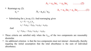 Multi Component Analysis Spectrophotometric titrations_Multicomponent Analysis.pptx
