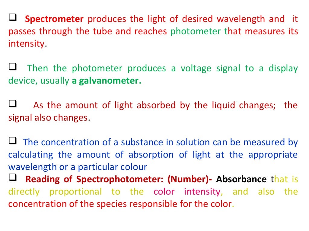 Spectrophotometry