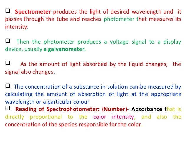 spectrophotometry how to use spectrophotometer