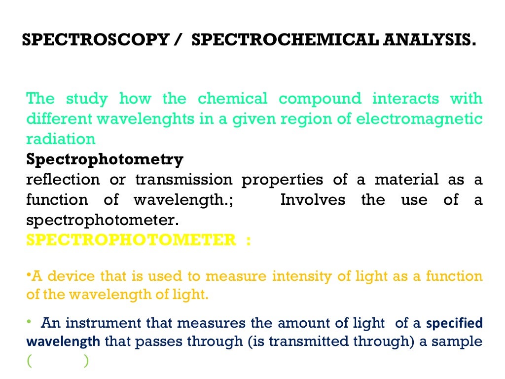 Spectrophotometry