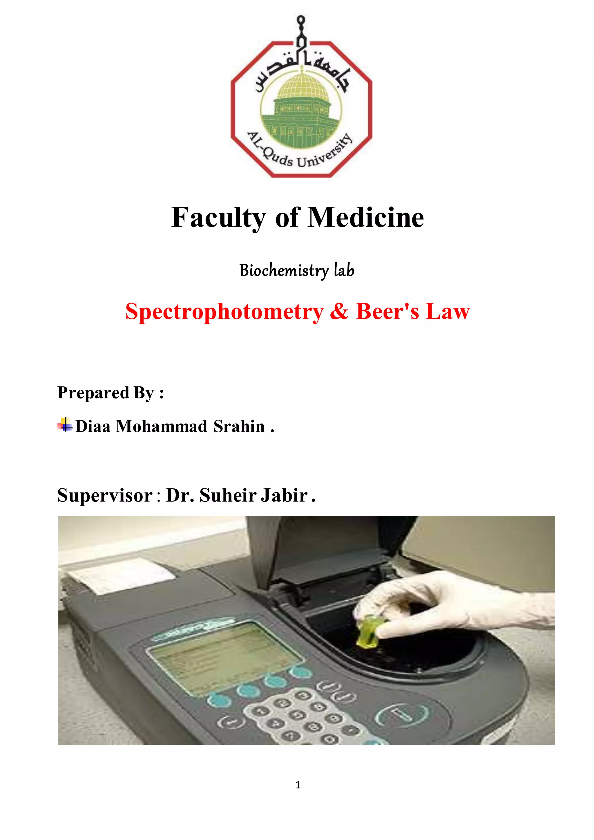 Spectrophotometry & beer's law PDF
