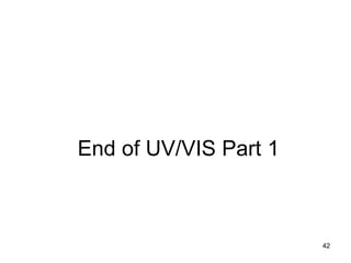 End of UV/VIS Part 1
42
 
