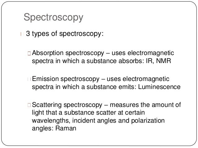 types of spectroscopy