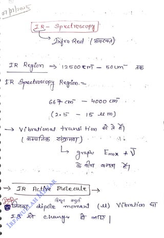 IR
<br>
Regten
<br>
R
Spactocy Region.
<br>
Z8- Spefroscopy
<br>
IR
<br>
12500Tm
-
50 Um
<br>
66cm
<br>
(2 5 - 15 ee m)
<br>
Vf brat'
m
l trnsi Hn
<br>
IR Actine molecule
<br>
noment (u) brah'en
<br>
 