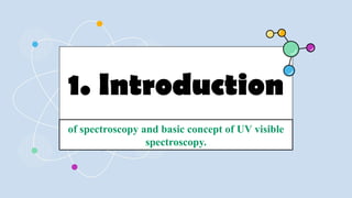 1. Introduction
of spectroscopy and basic concept of UV visible
spectroscopy.
 