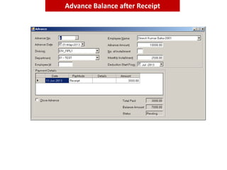 Advance Balance after Receipt
 