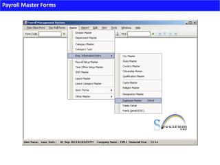 Payroll Master Forms
 