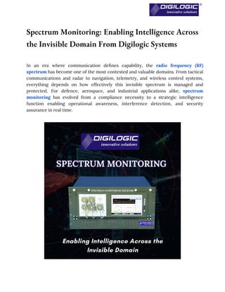 Spectrum Monitoring_ Enabling Intelligence Across the Invisible Domain ...