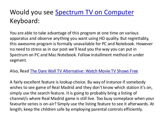 Spectrum Tv App For Windows