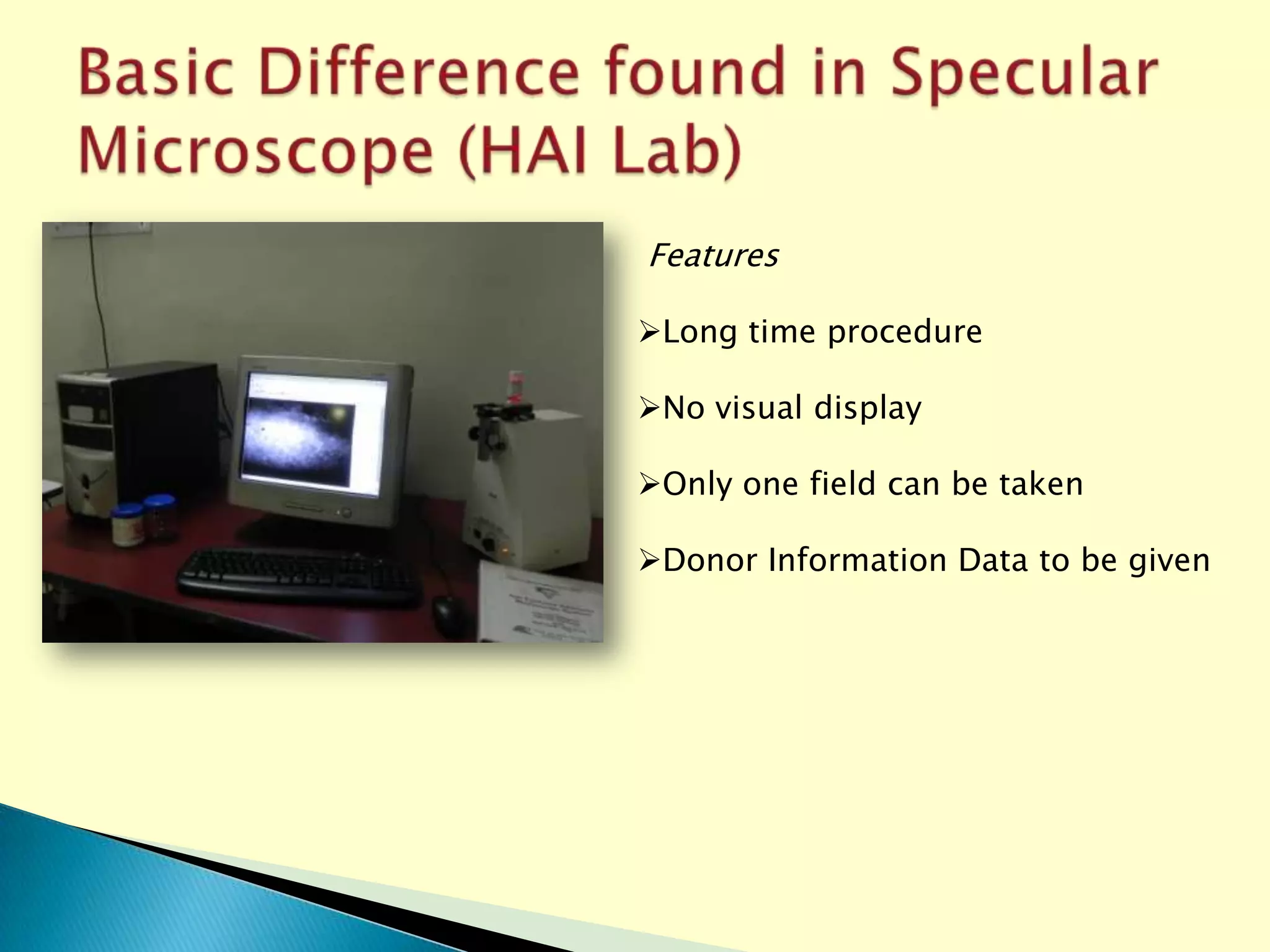 Eye Bank Specular Microscopy PPT