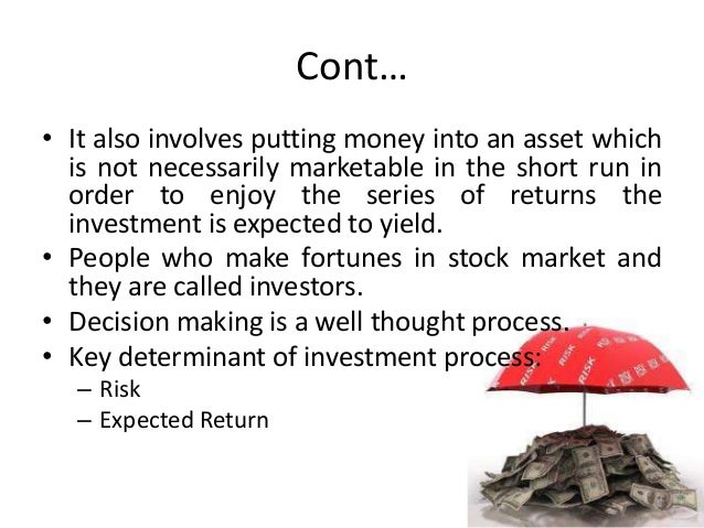 Speculation vs investment