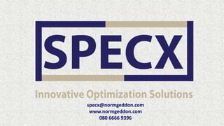 Specx optimization retreat