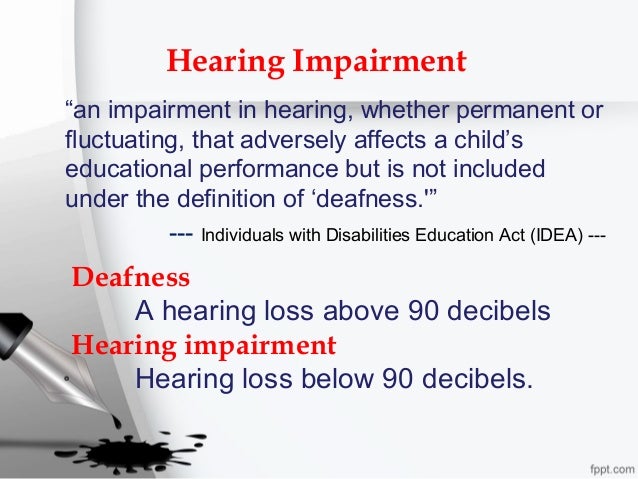 Hearing, Speech and Language Impairment