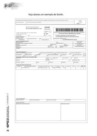 Veja abaixo um exemplo de Danfe:
| Unidade 2




76
 