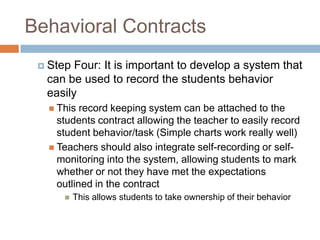 Sped 478 behavioral contracts | PPTX
