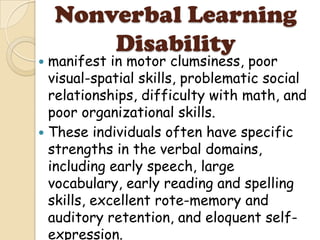 Sped 4 Learning Disability Definition and Types | PPTX