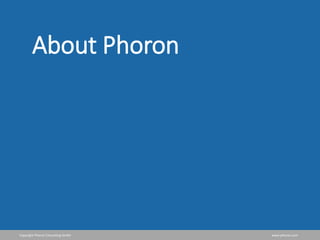 Copyright Phoron Consulting GmbH www.phoron.com
About Phoron
 