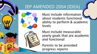 IEP AMENDED 2004 (IDEA)
 