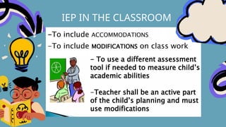 IEP IN THE CLASSROOM
 