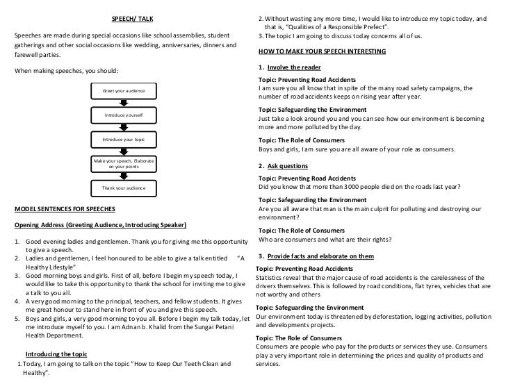 Speech/Talk Writing