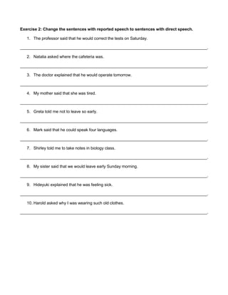 direct and indirect speech