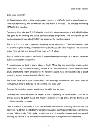 South Africa S 2019 Budget Speech Pdf South Africa S 2019 Budget Speech Pdf