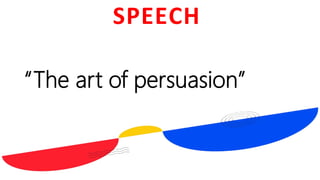 SPEECH
“The art of persuasion”
 