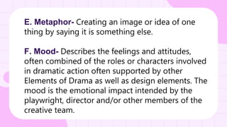 the history and elements of drama presented by group 1 | PPTX
