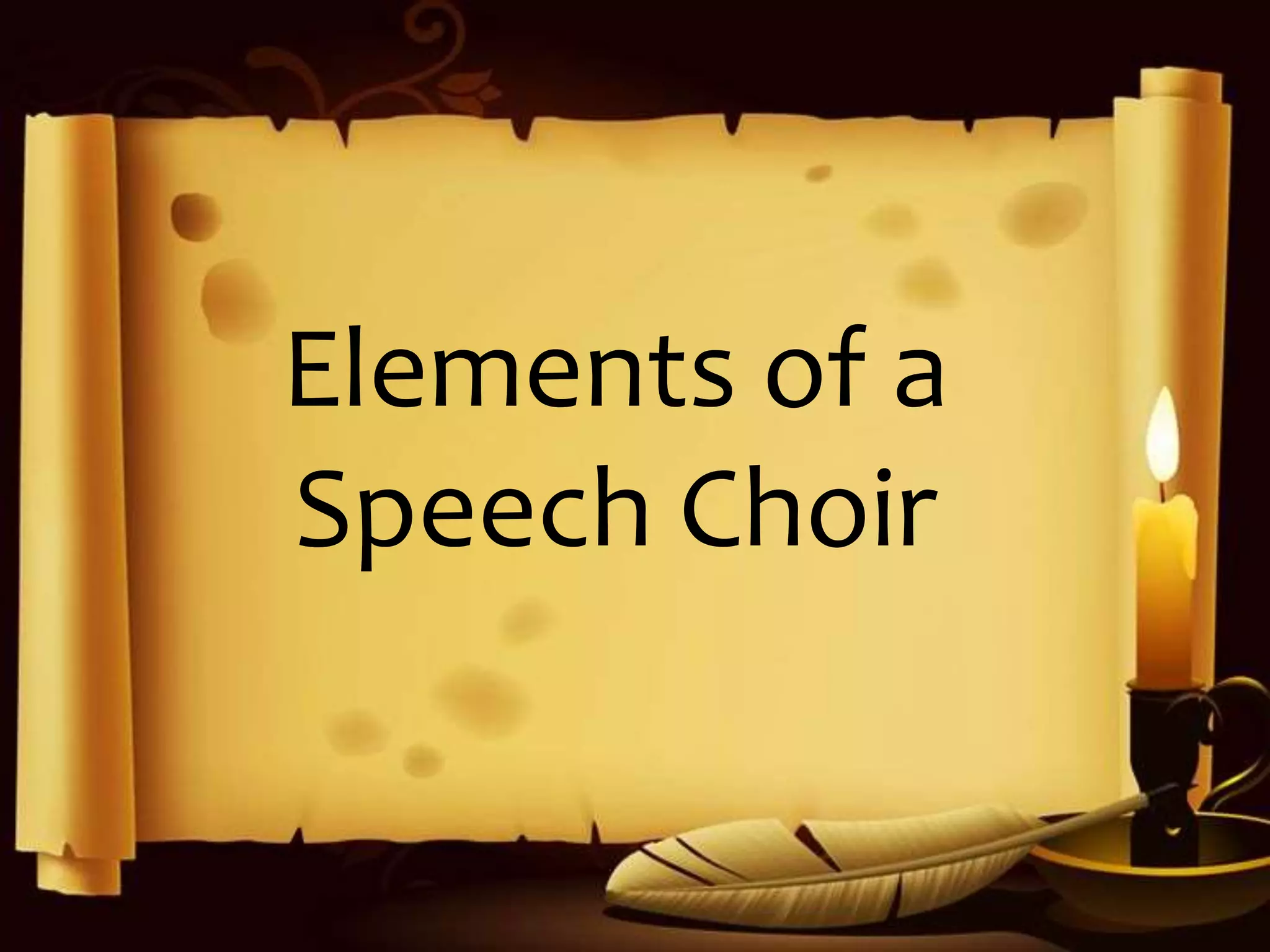Speech Choir | PPTX