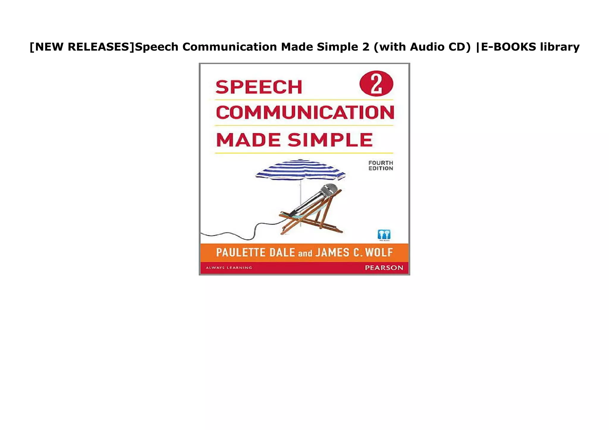 [NEW RELEASES]Speech Communication Made Simple 2 (with Audio CD) E